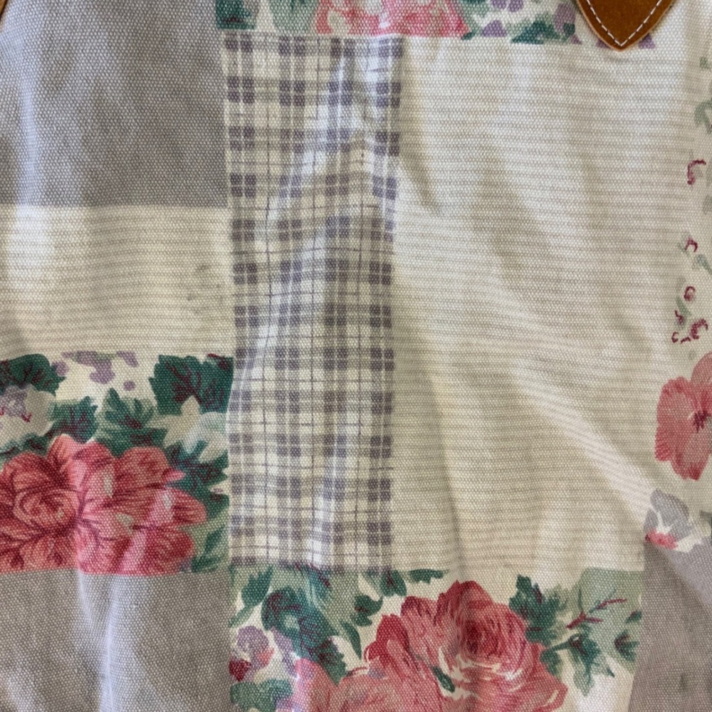 Gitano Vintage Floral Plaid Patchwork Duffle Bag … - image 8